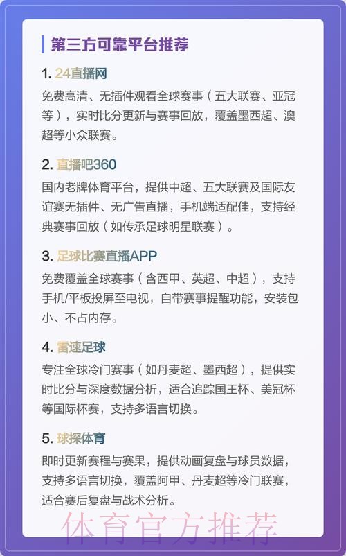 世界杯直播正规平台推荐